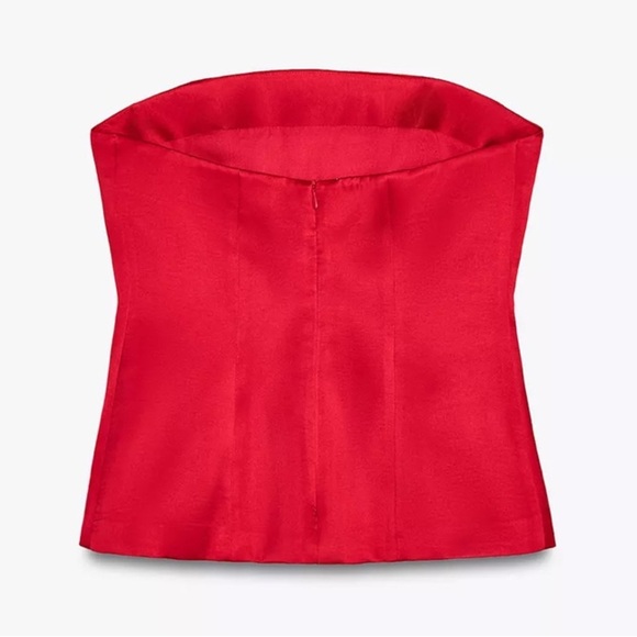 Zara Red satin Top - Picture 5 of 5